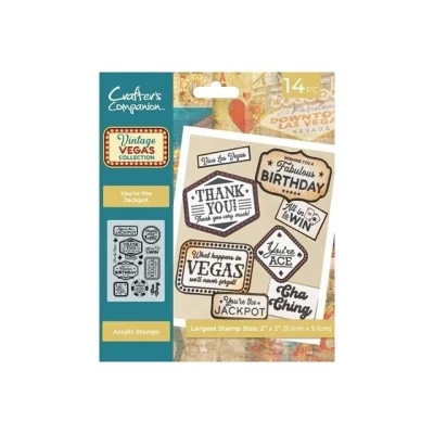 Afbeelding van CC Vintage Vegas Clearstamp You’re the Jackpot