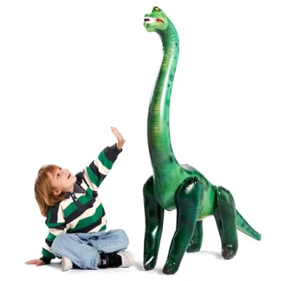 Afbeelding van JOYIN 122 cm opblaasbaar dinosaurus speelgoed, Brachiosaurus voor zwembadfeestdecoraties, verjaardagscadeau, cadeau kinderen en volwassenen