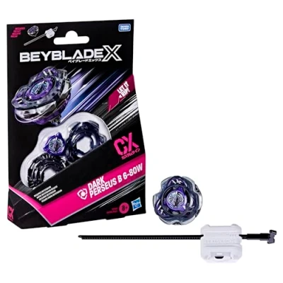 Image de Beyblade X Starter Pack Dark Perseus B 6 80W CX avec toupie et lanceur