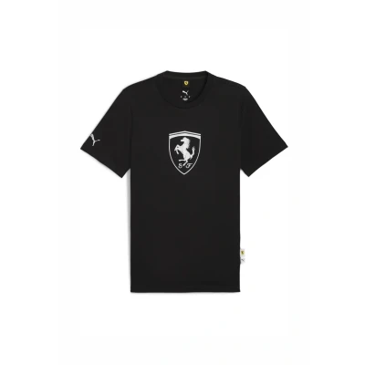 Afbeelding van Scuderia Ferrari Sportswear Tonal Shield T shirt voor Heren, Zwart, Maat M PUMA