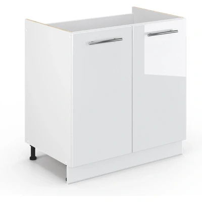 Afbeelding van Vicco Wastafelonderkast Fame Line, Wit Hoogglans/Wit, 80 x 81.6 cm zonder werkblad