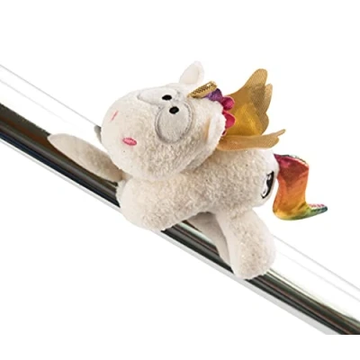 Afbeelding van magneet Unicorn Yang 8 x 12 cm pluche/polyester wit