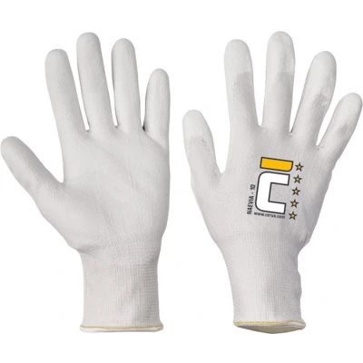 Afbeelding van Cerva NAEVIA handschoen.dynee/nylon white 01130072 12 stuks Wit
