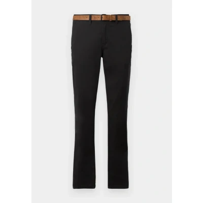 Afbeelding van TOM Tailor Denim SLIM FIT Chino WITH BELT Chino, Heren, Maat: 36x32, Black