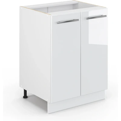 Afbeelding van Vicco Halfhoge kast Fame Line, Wit Hoogglans/Wit, 60 x 81.6 cm zonder werkblad