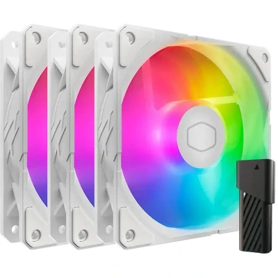 Afbeelding van Cooler Master SickleFlow Edge 120 ARGB Case fan White Edition 3 Pack