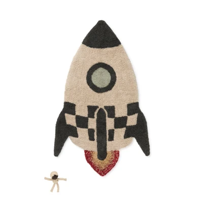 Afbeelding van Lorena Canals Wasbaar katoen vloerkleed Rocket 85x135cm
