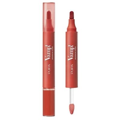 Afbeelding van Pupa Rouge à Lèvres + Gloss Vamp! Marker Duo, avec acide hyaluronique 3 en 1 Définit, couleur et rempli, Contouring Disponible 9 variantes de (003 Grape Juice)
