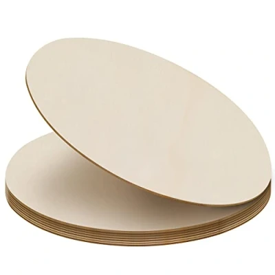 Afbeelding van Belle Vous 8 Pak Houten Onbewerkte Ronde Cirkels 30 cm met een Dikte van 3 mm Gewoon Blanke Schijven Uitsnedes Voor Hobby, Meld Borden, Huisdecoratie en Ornamenten