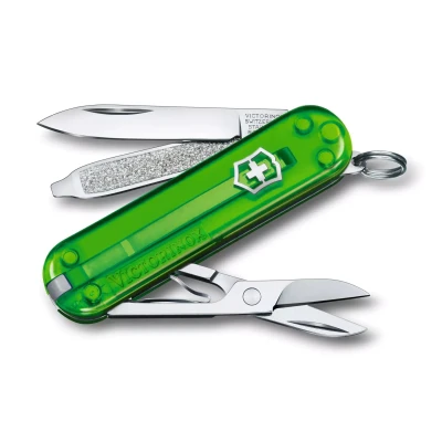 Afbeelding van Victorinox Classic SD Transparent zakmes Green Tea 7 functies
