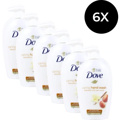 Afbeelding van Dove Caring Hand Wash 250 ml Shea Butter With Warm Vanilla (6 stuks)
