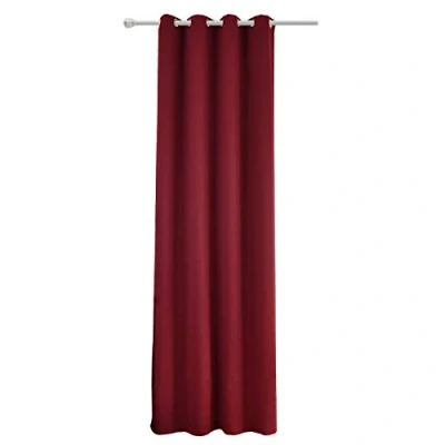 Afbeelding van WOLTU® 1 stuks Verduisteringsgordijn, van polyester, ondoorzichtig, ophanging met ogen, 135 x 225 cm, VH5866bd, bordeauxrood