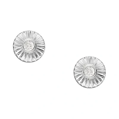 Afbeelding van Fossil dames Oorknopjes van Zilver met zirkonia JFS00617040 in de kleur