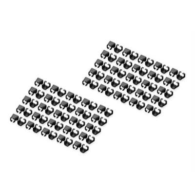 Image de DIGITUS Clips de codage couleur câble pour raccordement noir (pack 100)