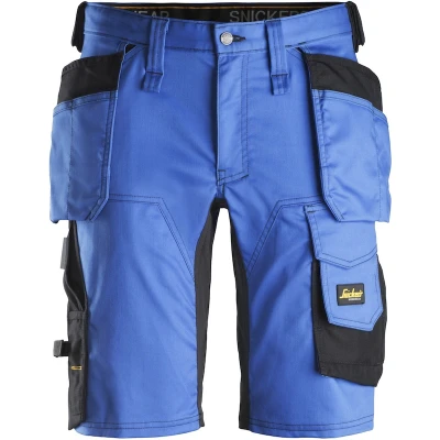 Afbeelding van Snickers Korte Broek AllroundWork Stretch Holsterzakken 6141 Mannen Kobaltblauw/Zwart 58