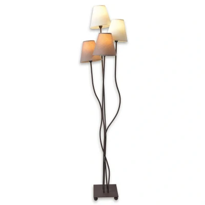 Afbeelding van Twiddle vloerlamp met vier stoffen kappen
