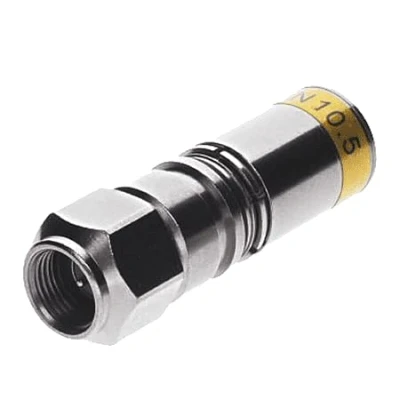 Afbeelding van Cabelcon FM RG11 CX3 Compressieconnector 7,5 F RG 11/10,5 mm, zilver/geel, ALM 7.6/11.7