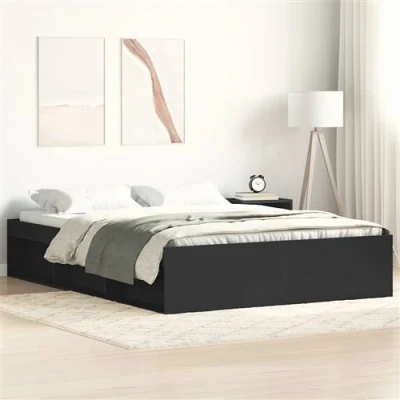 Afbeelding van Bedframe Bruineikenkleurig 140X200 cm 150 x 200 / Zwart
