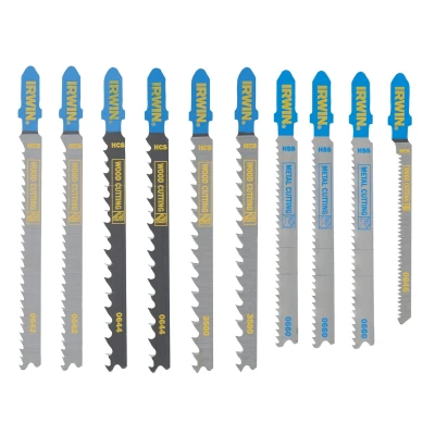 Afbeelding van Set Pro Performence decoupeerzagen 10PCS mix 7 hout/3 metaal, diverse vertanding, T aansluiting