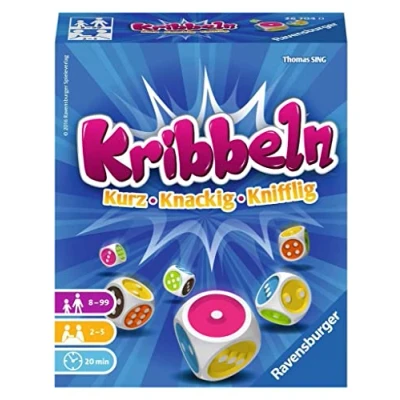 Afbeelding van Ravensburger 26704 Kribbelen, handig dobbelspel voor 2 5 spelers, meebrengspel vanaf 8 jaar, de vlotten kleintjes: kort knapperig lastig
