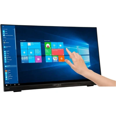 Afbeelding van Hannspree HT225HPB Touchscreen monitor Energielabel: E (A G) 54.6 cm (21.5 inch) 1920 x 1080 Pixel 16:9 7 ms HDMI, VGA, DisplayPort