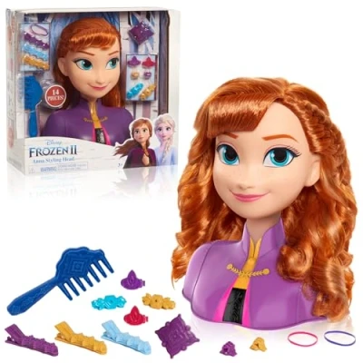 Image de DISNEY FROZEN Tete a coiffer Princesse Anna La Reine des Neiges II Avec accessoires