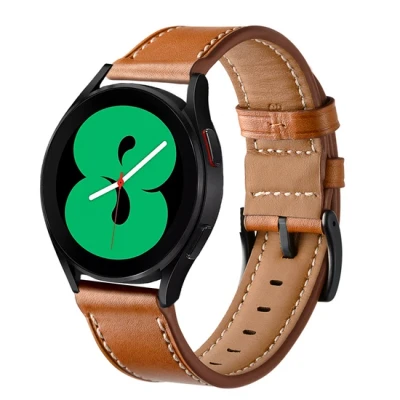 Afbeelding van Garmin Forerunner 255 lederen bandje Bruin Kunstleer
