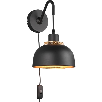 Afbeelding van Reality Punch Wandlamp 1 x E27 Zwart