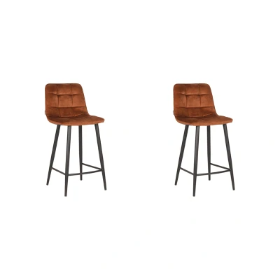 Afbeelding van Jelt barkruk 78cm velvet okergeel