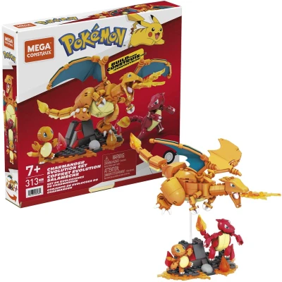 Afbeelding van Bouwspel Megablocks Charmander Charmilion Charizard Pokémon 300 Onderdelen