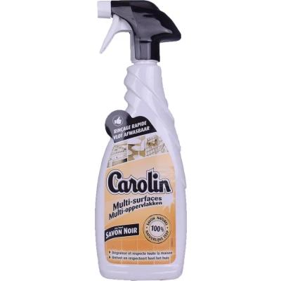 Afbeelding van Carolin Allesreiniger Met Zwarte Zeep, Spray Van 650 Ml