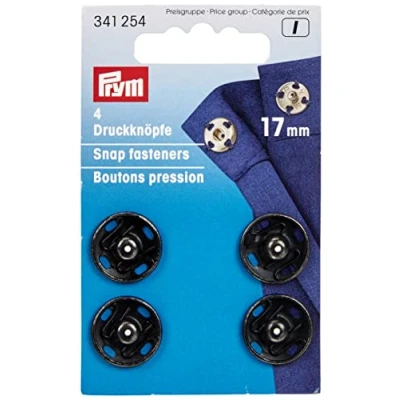 Afbeelding van Prym Drukkers Zwart 17mm (krt)