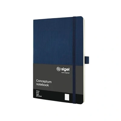 Afbeelding van Sigel notitieboek Conceptum Pure A5 softcover blauw 194 pagina&#039;s 80 grams lijn SI CO327