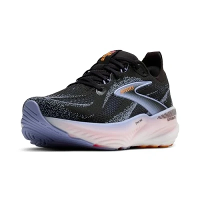 Afbeelding van Brooks Glycerin GTS Hardloopschoenen voor op de weg, Dames, Maat: 37.5, Black blue heron orange Textiel