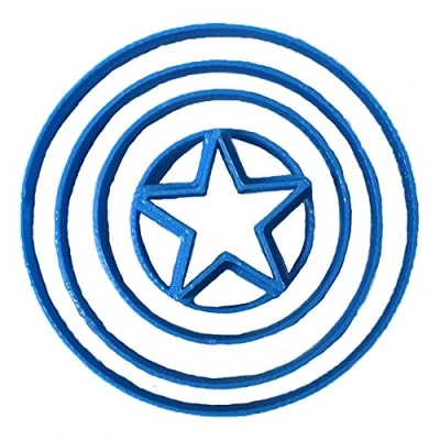 Afbeelding van Cuticuter Capitan America uitsteekvorm, 8 x 7 1,5 cm, blauw