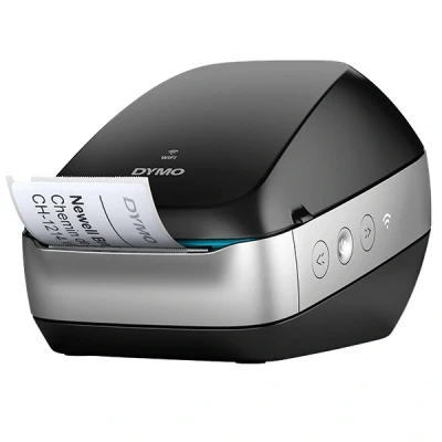 Image de DYMO LabelWriter Wireless Imprimante d&#039;étiquettes thermique direct rouleau (6,2 cm) 600 x 300 ppp jusqu&#039;à 71 étiquettes/minute capacité : 1 inclinaison USB, Wi Fi(n) blanc