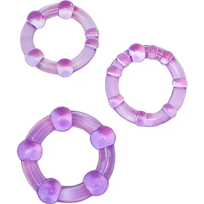 Afbeelding van Blush Cockring STAY HARD BEADED S Paars