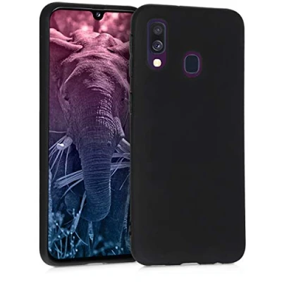 Afbeelding van kwmobile telefoonhoesje geschikt voor Samsung Galaxy A40 Hoesje smartphone Back cover in mat zwart