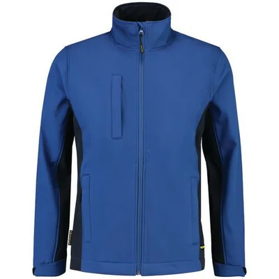 Afbeelding van Tricorp Softshell Jack Bi Color Blauw/Marine Maat L
