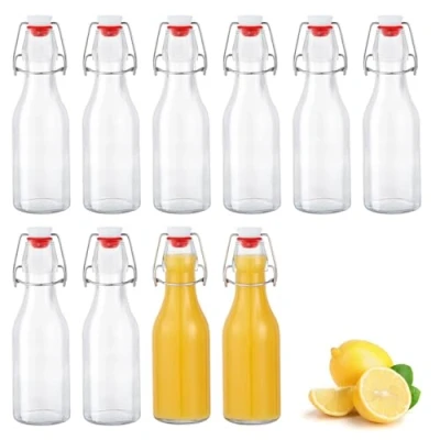 Afbeelding van Zanfqvo 10 glazen flessen van 250 ml met beugelsluiting, kleine om te vullen