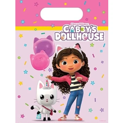 Afbeelding van Gabby&#039;s Dollhouse Uitdeelzakjes 22x16cm 6 stuks