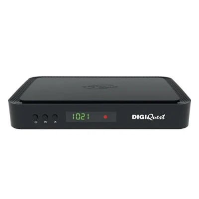 Afbeelding van DIGIQUEST Decoder tivùsat COMBO 4K Q80 HbbTV satellietontvanger, dubbele tuner activeerbare opnamefunctie Mediaplayer, 2 in 1 afstandsbediening Inclusief Smartcard Zwart
