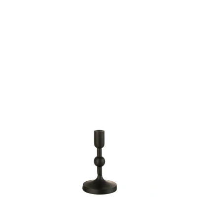 Afbeelding van Jonckheere Collectie Bollen kandelaar aluminium zwart small