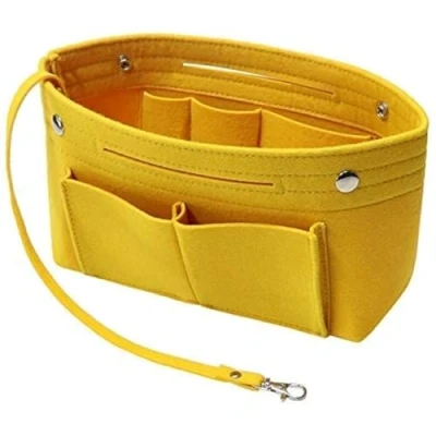 Afbeelding van Soyizom Handtas organizer van vilt met sleutelhanger voor Speedy Neverfull, 8 kleuren, Geel.