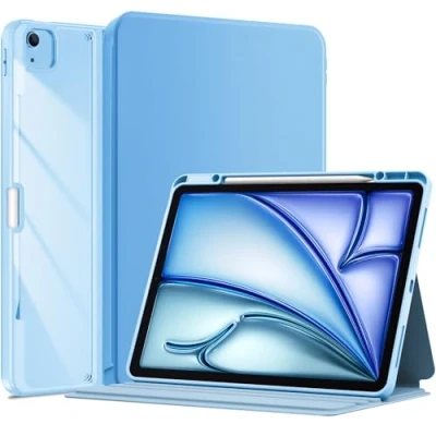 Afbeelding van ProCase Beschermhoes voor iPad Air 13 inch Case M2 2024 en Pro 12,9 (6/5/4/3 generatie) (M2) 2024/iPad 2022/2021/2020/2018, blauw