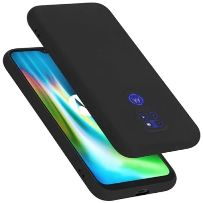 Afbeelding van Cadorabo Hoesje geschikt voor Motorola MOTO G9 PLAY in LIQUID ZWART Beschermhoes gemaakt van flexibel TPU silicone Case Cover