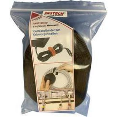 Afbeelding van FASTECH® 699 330 Bag Klittenband Om te bundelen Haak en lusdeel (l x b) 5000 mm 50 Zwart 5 m