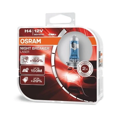 Afbeelding van Osram H4 Night Breaker Laser +150% 64193NL Autolampen