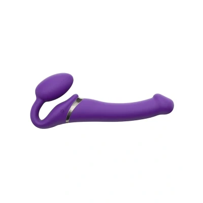 Afbeelding van Strap On Me Strapless Vibrerende Voorbind Dildo Maat M Paars Levensecht Gevoel