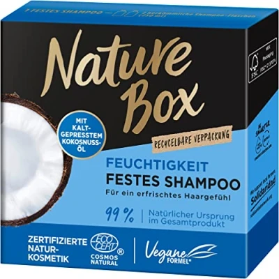 Afbeelding van Nature Box Vochtinbrengende shampoo met kokosolie, veganistische natuurlijke cosmetica, 85 g